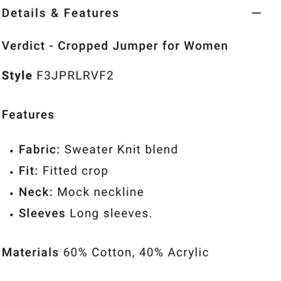 RVCA The Verdict Cropped Sweater Ladies Size S - Picture 12 of 12